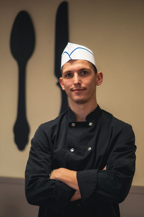 Dimitri Luguet chef cuisinier aux Jardins d'Iroise de Mazingarbe